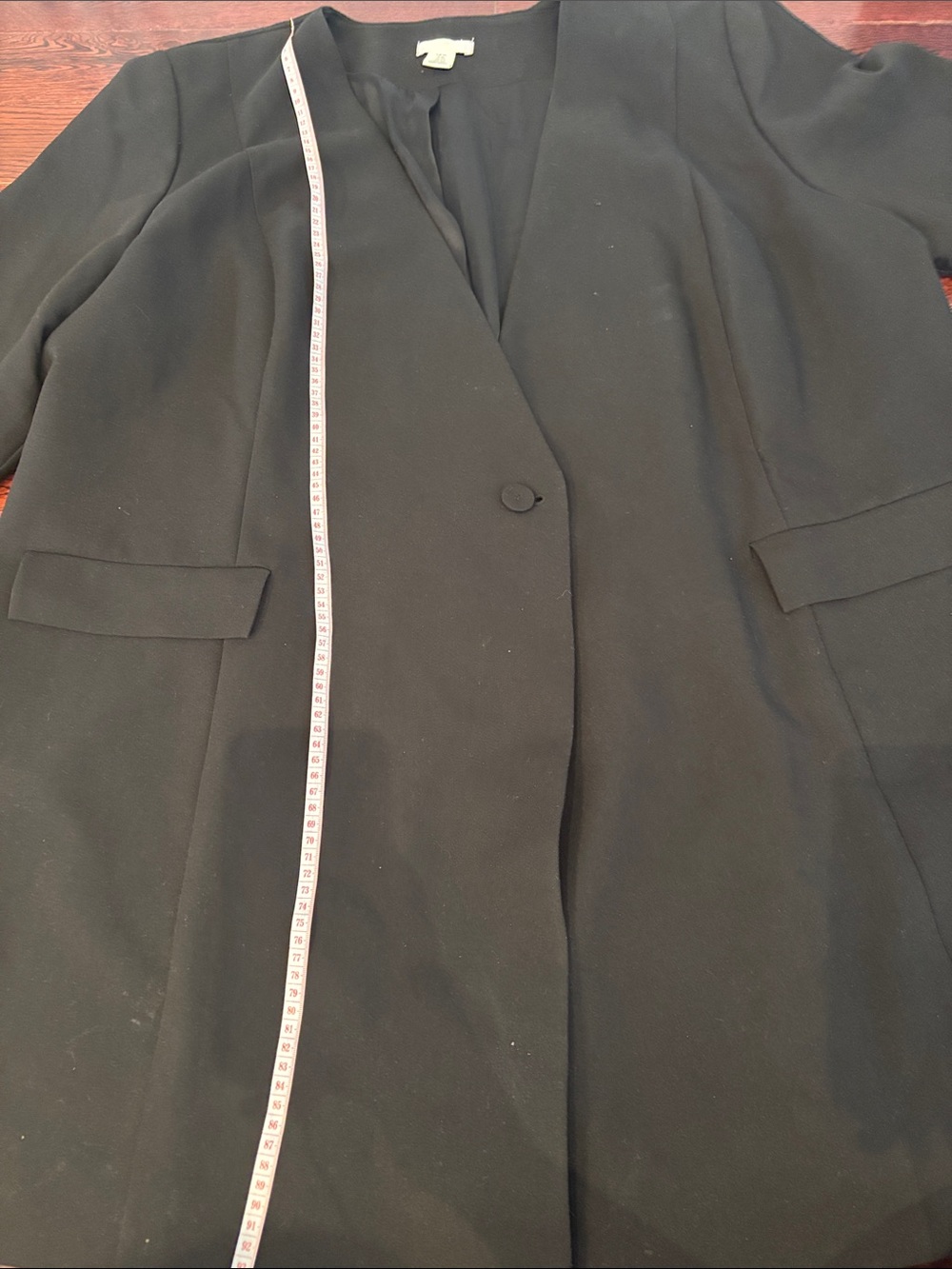 H&M Black Single-Button Notch Lapel Blazer
